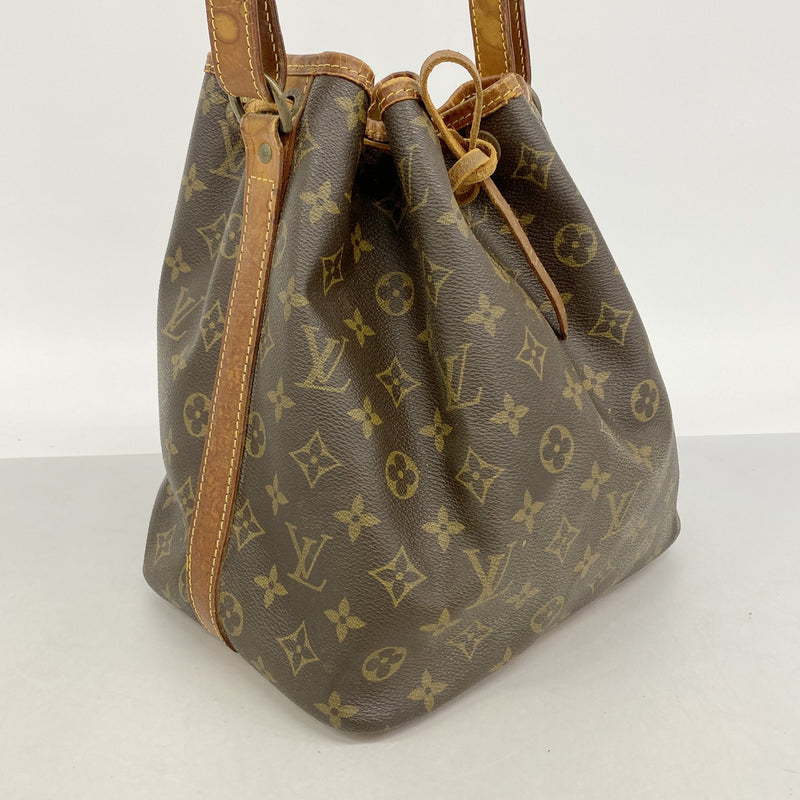 【6hc2214】ルイヴィトン ショルダーバッグ モノグラム プチノエ M42226 ブラウン【中古】レディース
