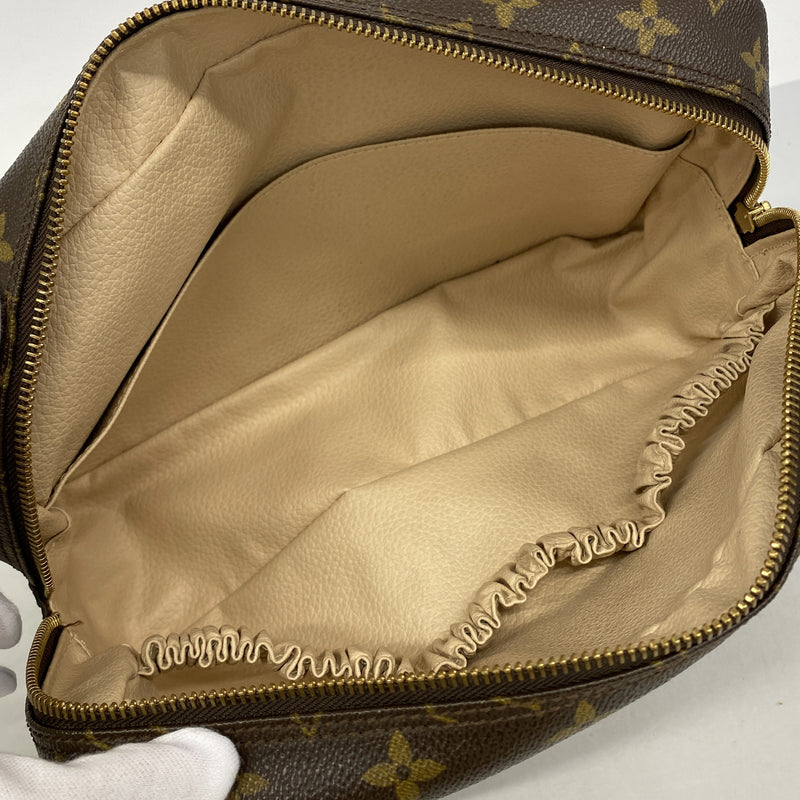 【6hc2218】ルイヴィトン ポーチ モノグラム トゥルーストワレット28 M47522 ブラウン【中古】レディース
