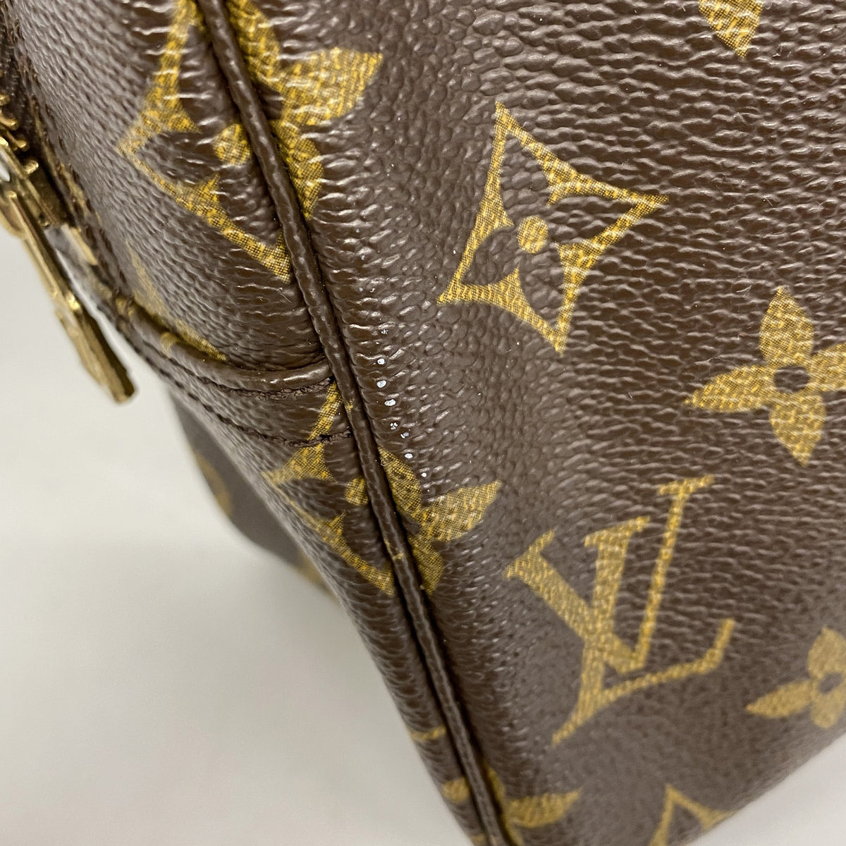 【6hc2218】ルイヴィトン ポーチ モノグラム トゥルーストワレット28 M47522 ブラウン【中古】レディース