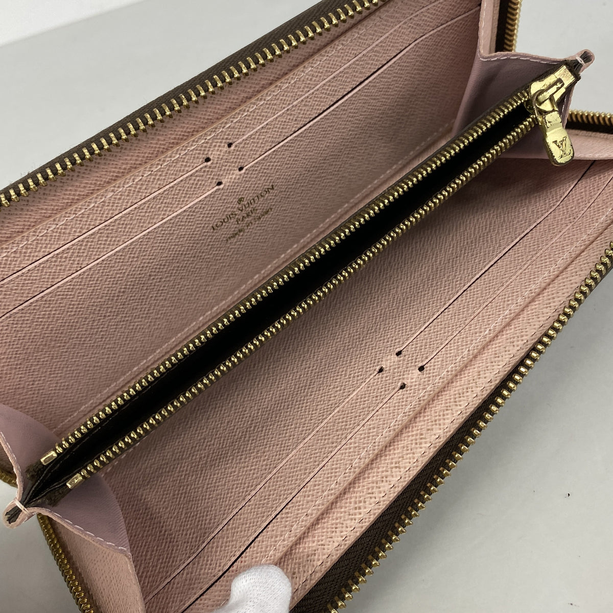 【6hc2219】ルイヴィトン 長財布 モノグラム ポルトフォイユクレマンス M61298 ローズバレリーヌ【中古】レディース