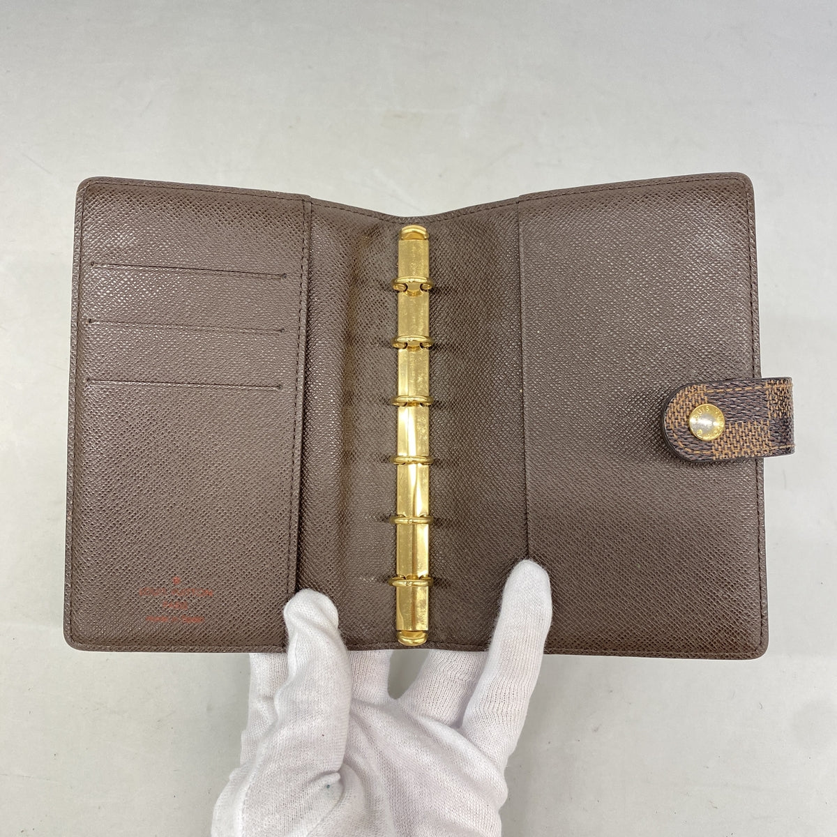 【6hc2231】ルイヴィトン 手帳カバー ダミエ アジェンダPM R20700 エベヌ【中古】メンズ レディース ユニセックス