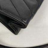 【6hc2233-k】シャネル ショルダーバッグ Vステッチ ラムスキン ブラック ゴールド金具【中古】レディース