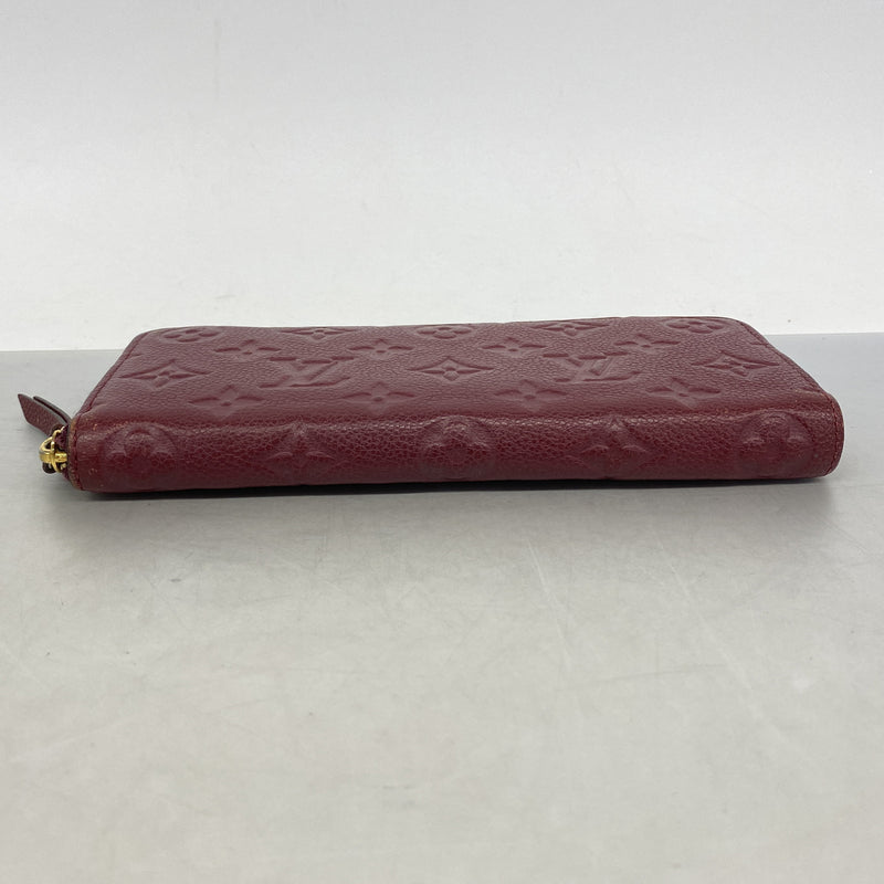 【6hc2238-k】ルイヴィトン 長財布 モノグラム・アンプラント ポルトフォイユクレマンス M61701 レザン【中古】レディース