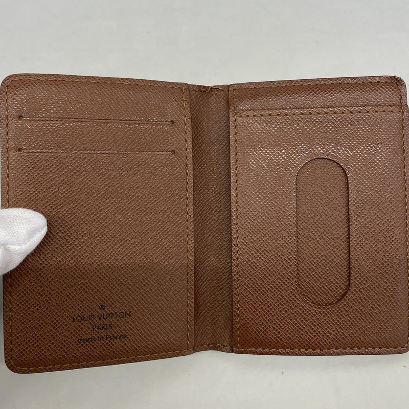【6hc2241-k】ルイヴィトン カードケース モノグラム ポルトカルトパスヴェルティカル M66541 ブラウン【中古】メンズ レディース ユニセックス