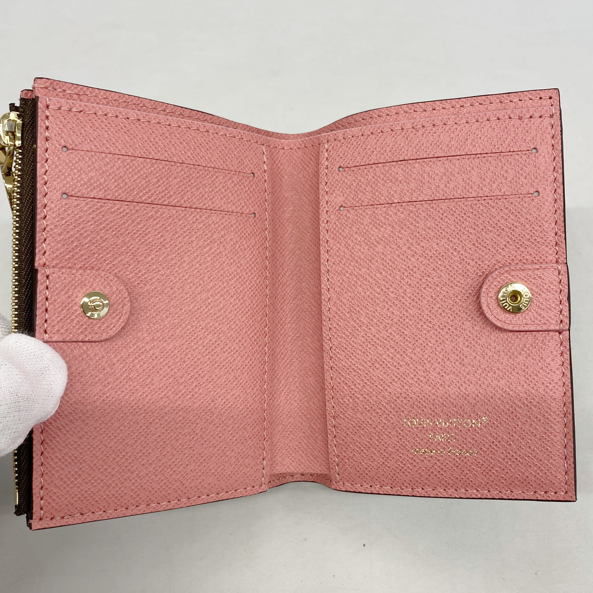 【6hc2242-k】ルイヴィトン 財布 モノグラム ポルトフォイユリサ M25692 ウジェニーピンク【中古】レディース