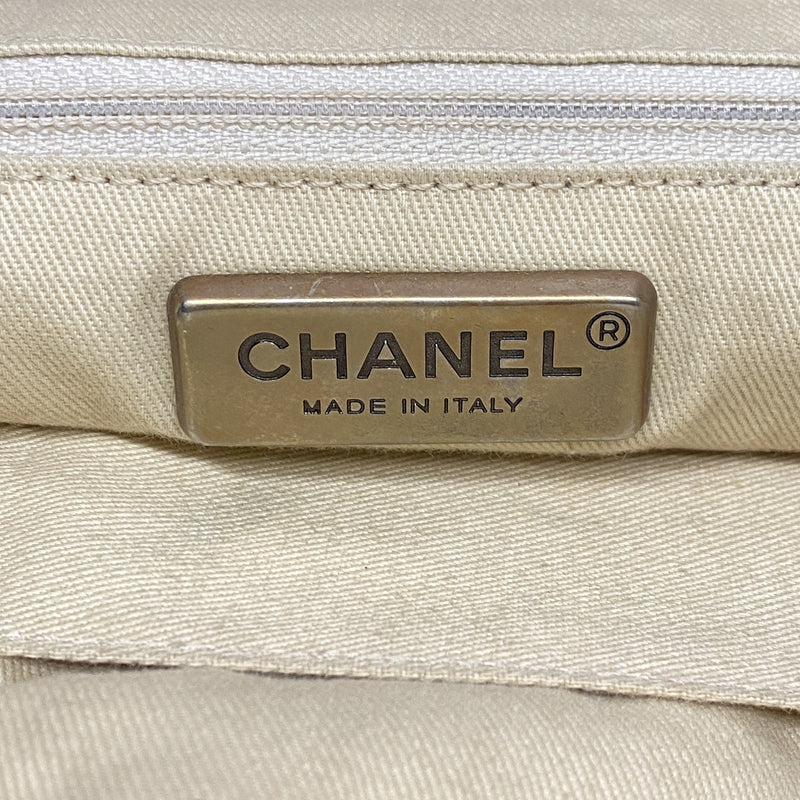 【6hc2256-k】シャネル ハンドバッグ ワイルドステッチ キャビアスキン ブラウン シルバー金具 2wayバック【中古】レディース