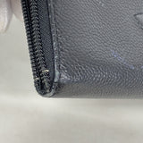 【6hc2258-k】シャネル 長財布 キャビアスキン ブラック ゴールド金具【中古】レディース