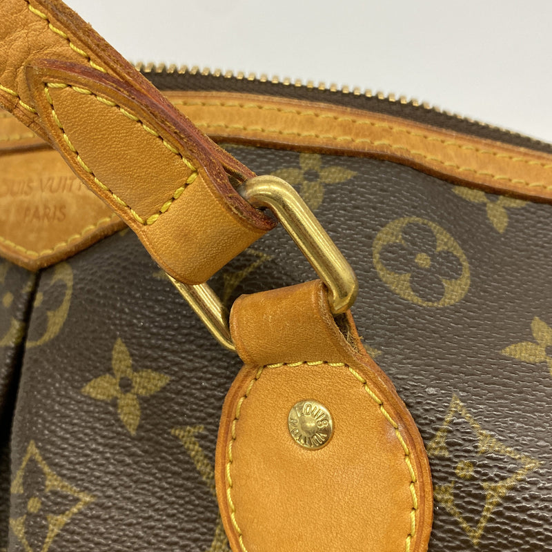 【6hc2265】ルイヴィトン トートバッグ モノグラム パレルモPM M40145 ブラウン 2wayバック【中古】レディース