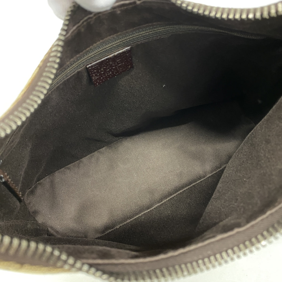 【6hc2322-k】グッチ ショルダーバッグ GGキャンバス 115003 キャンバス ブラウン シルバー金具【中古】レディース