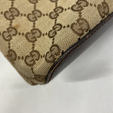 【6hc2322-k】グッチ ショルダーバッグ GGキャンバス 115003 キャンバス ブラウン シルバー金具【中古】レディース