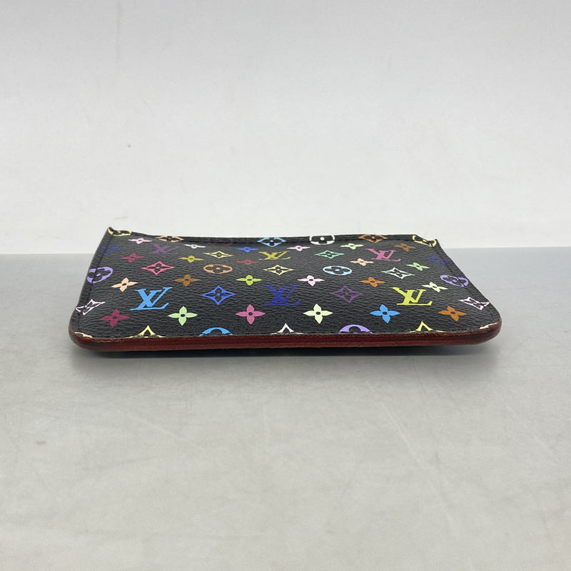 【6hc2374-k】ルイヴィトン コインケース モノグラム・マルチカラー ポシェットクレ M93735 ノワール グルナード【中古】レディース