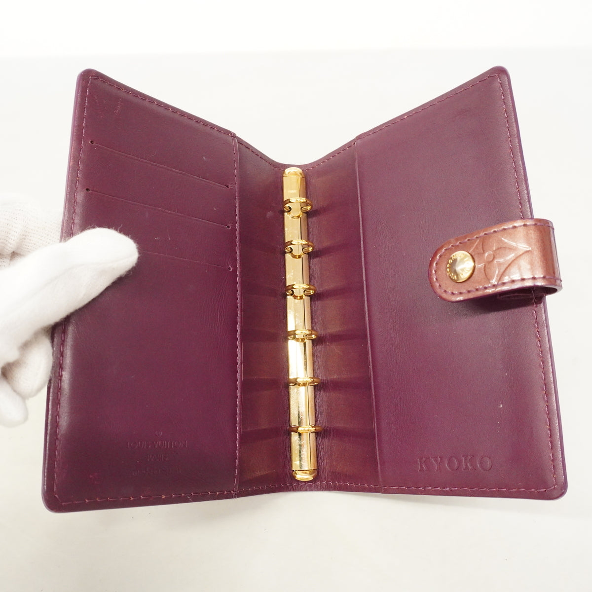 【6hc2388】ルイヴィトン 手帳カバー ヴェルニ アジェンダPM R21050 ヴィオレット【中古】レディース