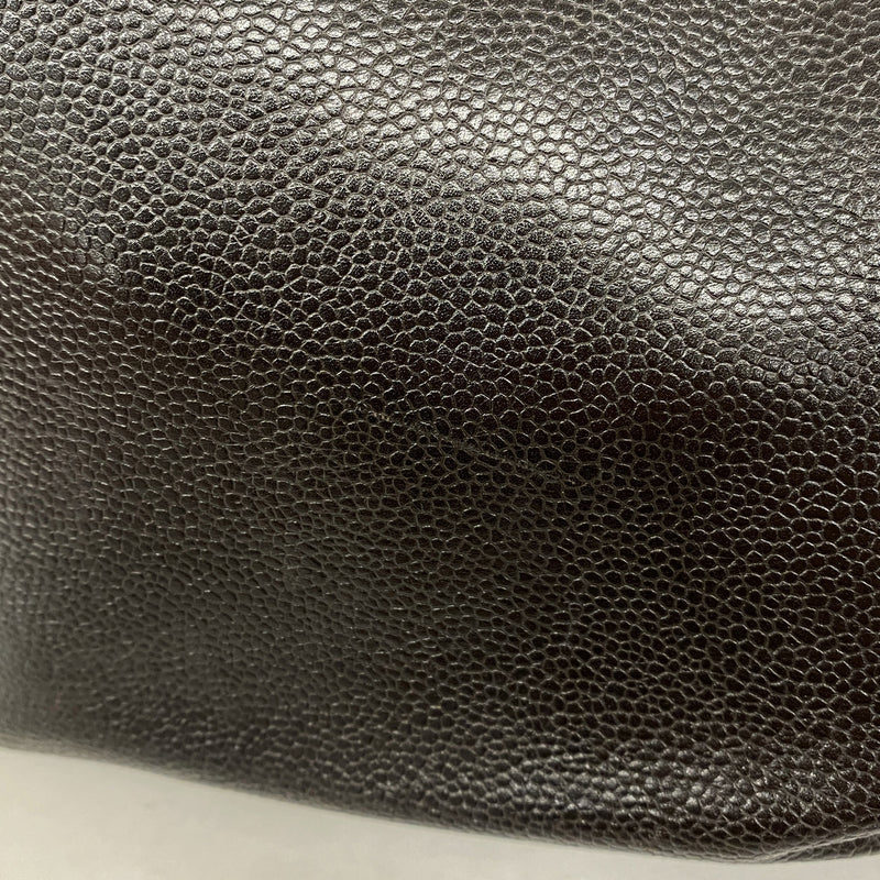 【6hc2390-k】シャネル トートバッグ キャビアスキン ブラウン シルバー金具【中古】レディース