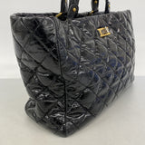 【6hc2391-k】シャネル トートバッグ 2.55/マトラッセ チェーンショルダー ヴィンテージカーフ ブラック ゴールド/シルバー金具 2wayバッグ【中古】レディース