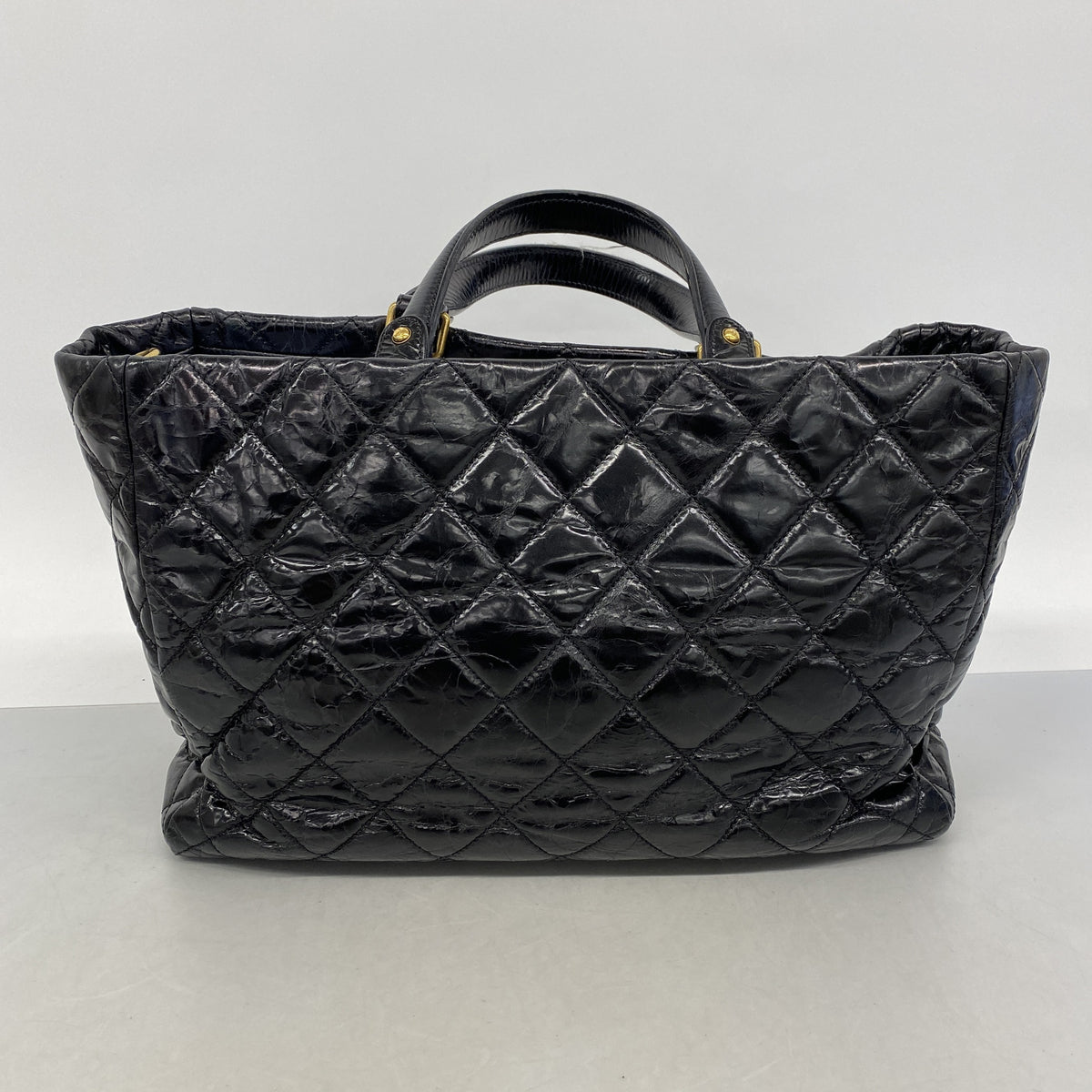 【6hc2391-k】シャネル トートバッグ 2.55/マトラッセ チェーンショルダー ヴィンテージカーフ ブラック ゴールド/シルバー金具 2wayバッグ【中古】レディース