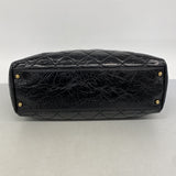 【6hc2391-k】シャネル トートバッグ 2.55/マトラッセ チェーンショルダー ヴィンテージカーフ ブラック ゴールド/シルバー金具 2wayバッグ【中古】レディース