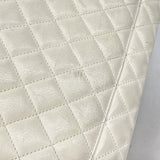 【6hc2394-k】シャネル トートバッグ カンボン ラムスキン パイソン ホワイト シルバー金具【中古】レディース