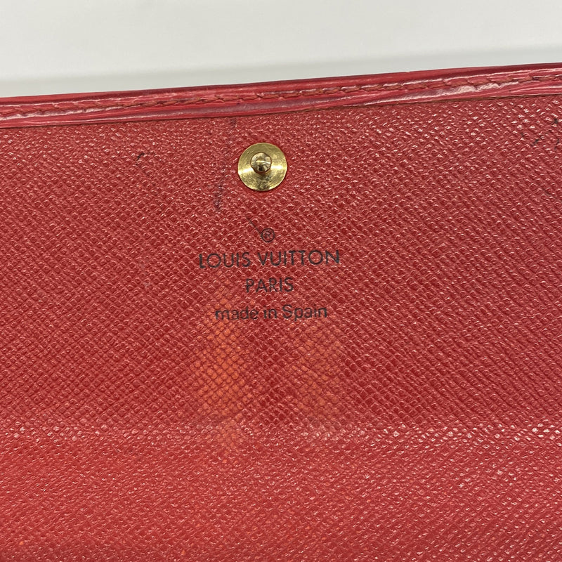 【6hc2411-k】ルイヴィトン 長財布 エピ ポシェットポルトモネクレディ M6357E ルージュ【中古】レディース