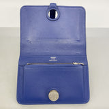 【6hc2453】エルメス コインケース ドゴンコンパクト エバーカラー ブルーブライトン シルバー金具 C刻印【中古】メンズ レディース ユニセックス