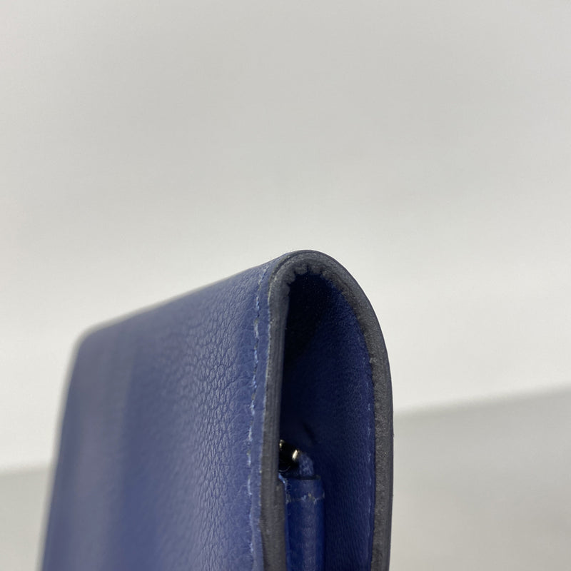 【6hc2453】エルメス コインケース ドゴンコンパクト エバーカラー ブルーブライトン シルバー金具 C刻印【中古】メンズ レディース ユニセックス