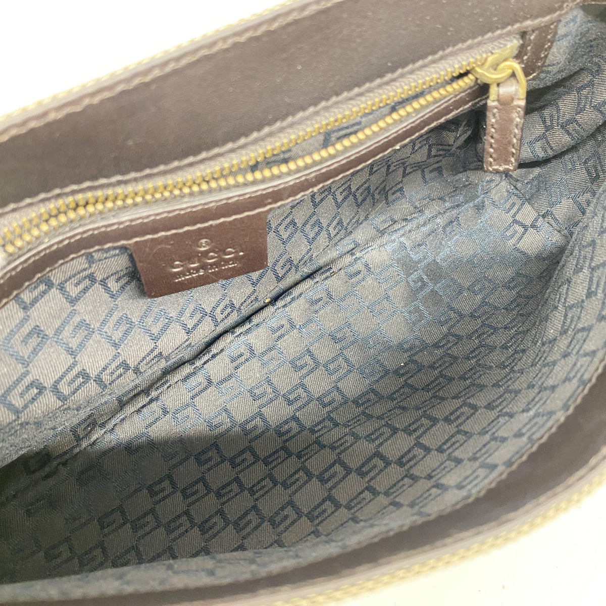 【6hc2458-k】グッチ ショルダーバッグ 106671 キャンバス ブラウン ゴールド金具【中古】レディース