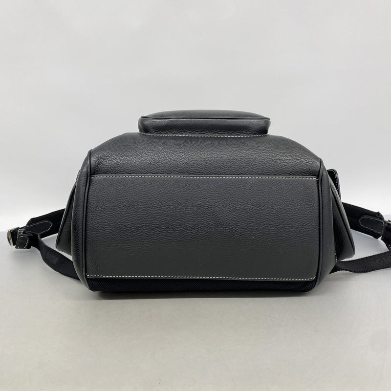【6hc2471-e】クリスチャンディオール リュック・デイパック サドル レザー ブラック シルバー金具【中古】メンズ レディース ユニセックス