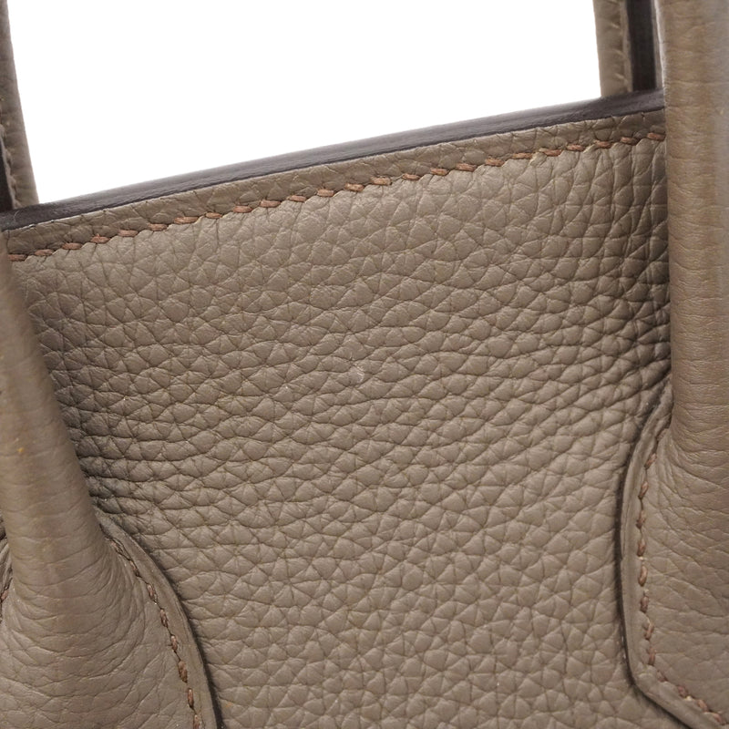★SALE【6hc2514-g】エルメス ハンドバッグ バーキン25 トリヨンクレマンス エタン ゴールド金具 C刻印【中古】レディース