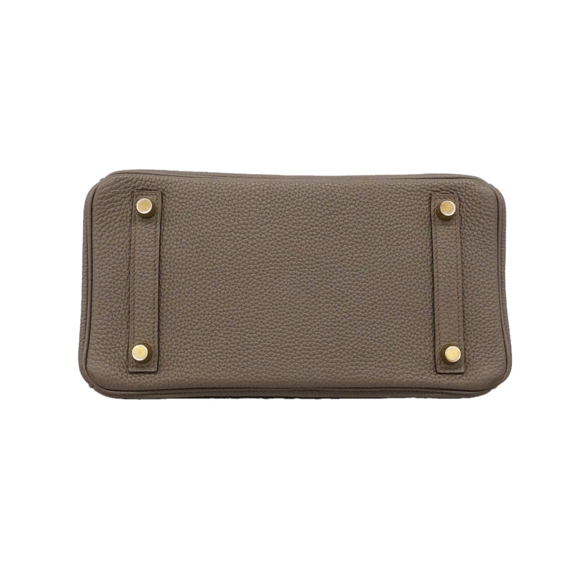 ★SALE【6hc2514-g】エルメス ハンドバッグ バーキン25 トリヨンクレマンス エタン ゴールド金具 C刻印【中古】レディース