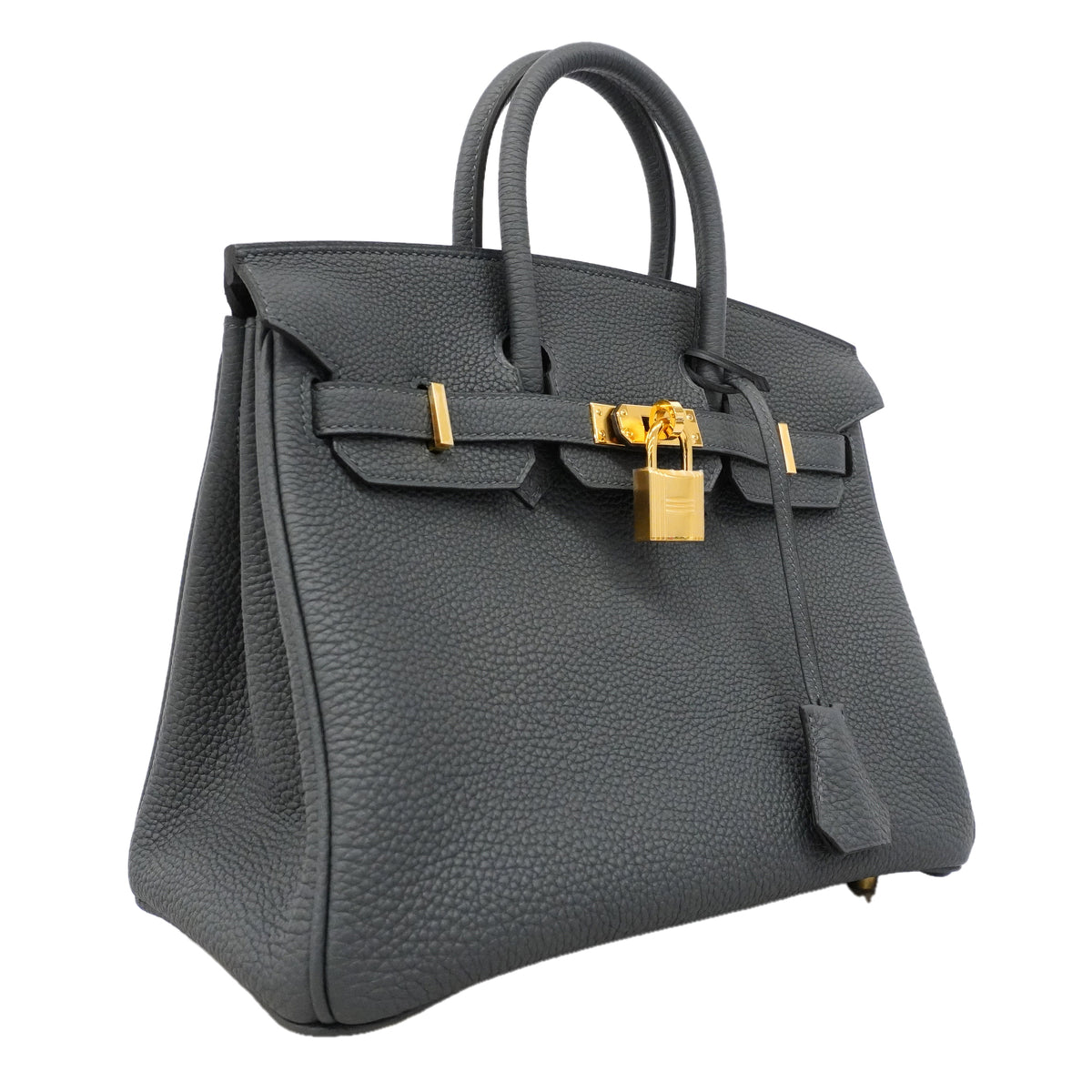★SALE【6hc2515-g】エルメス ハンドバッグ バーキン25 トゴ グリミスティ ゴールド金具 G刻印【中古】レディース