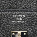 ★SALE【6hc2516-g】エルメス ハンドバッグ バーキン25 トゴ ブラック シルバー金具 Z刻印【中古】レディース