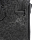 ★SALE【6hc2516-g】エルメス ハンドバッグ バーキン25 トゴ ブラック シルバー金具 Z刻印【中古】レディース