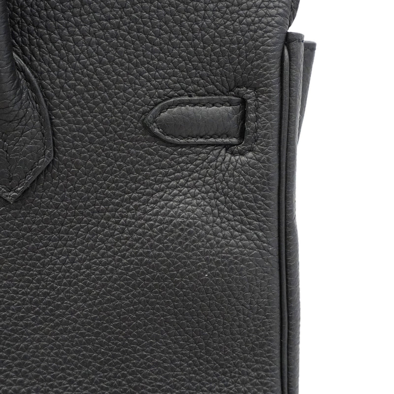 ★SALE【6hc2516-g】エルメス ハンドバッグ バーキン25 トゴ ブラック シルバー金具 Z刻印【中古】レディース