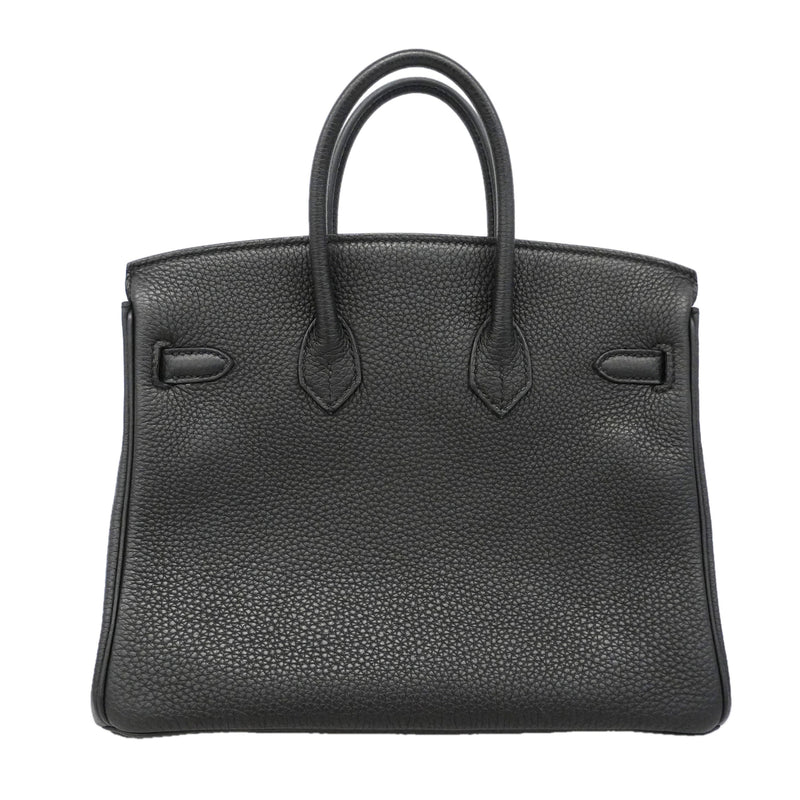 ★SALE【6hc2516-g】エルメス ハンドバッグ バーキン25 トゴ ブラック シルバー金具 Z刻印【中古】レディース
