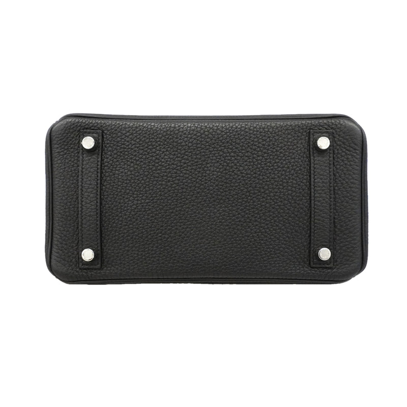 ★SALE【6hc2516-g】エルメス ハンドバッグ バーキン25 トゴ ブラック シルバー金具 Z刻印【中古】レディース