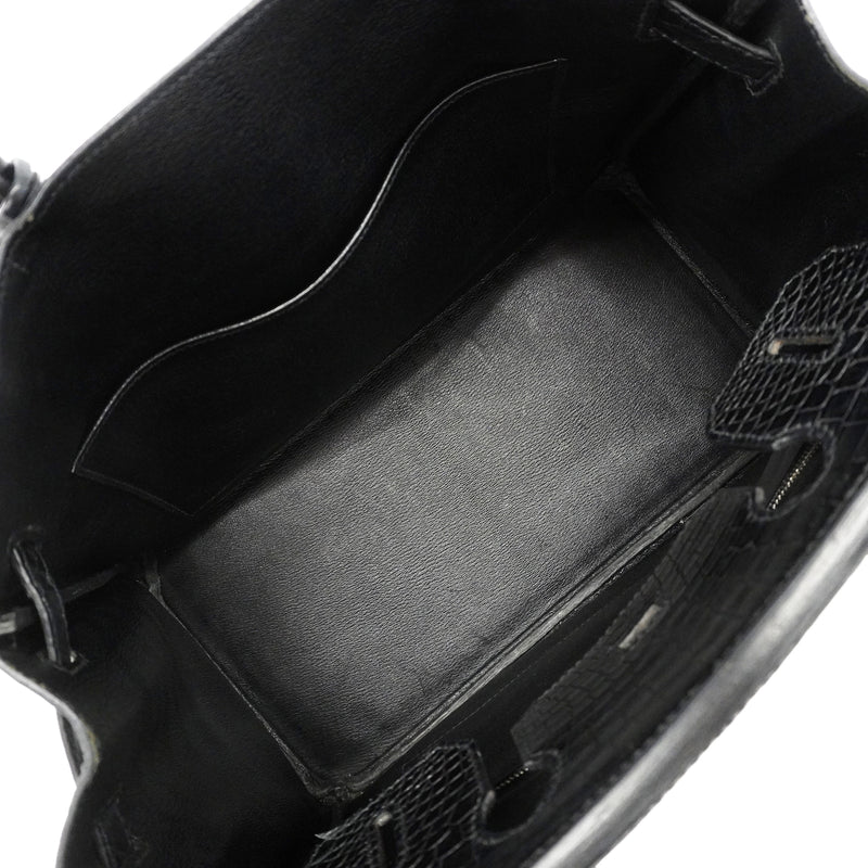 【6hc2517-g】エルメス ハンドバッグ バーキン30 ニロティカスマット ブラック シルバー金具 □I刻印【中古】レディース