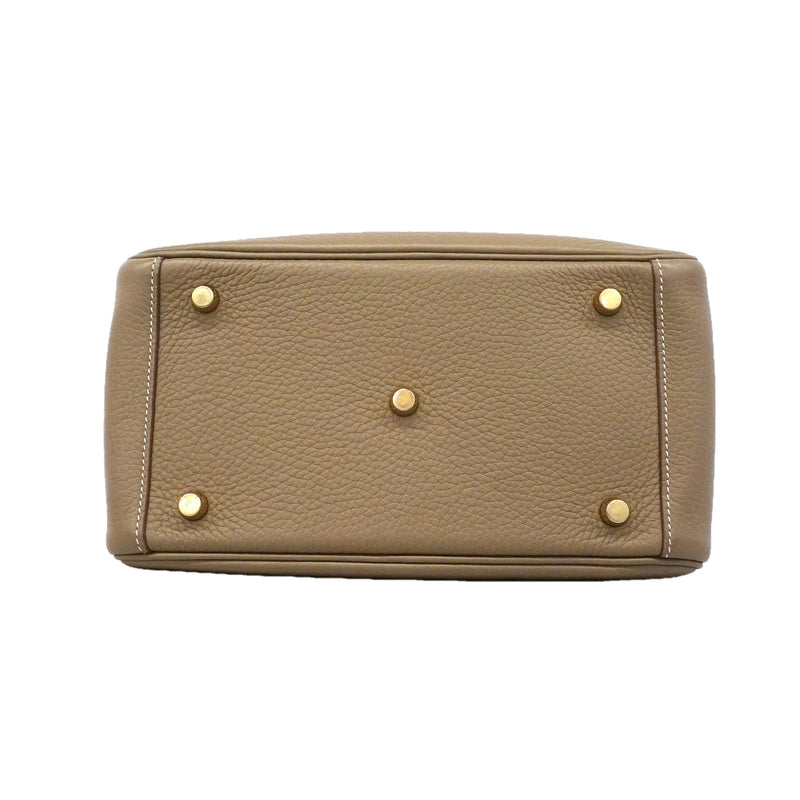 【6hc2519】エルメス ハンドバッグ リンディ26 トリヨンクレマンス エトゥープ ゴールド金具 W刻印【中古】レディース