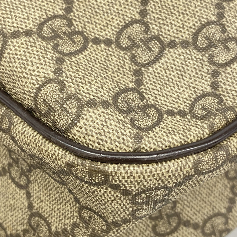 【6hc2577】グッチ ショルダーバッグ GGスプリーム 246881 PVC ブラウン シャンパンゴールド金具【中古】メンズ