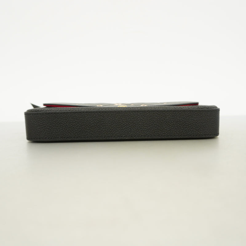 【6hc2597】ルイヴィトン ショルダーウォレット モノグラム・アンプラント バイカラー ポシェットフェリシー M82479 ブラック ベージュ【中古】レディース