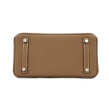 【6hc2607-g】エルメス ハンドバッグ バーキン25 トゴ エトゥープ シルバー金具 B刻印【中古】レディース