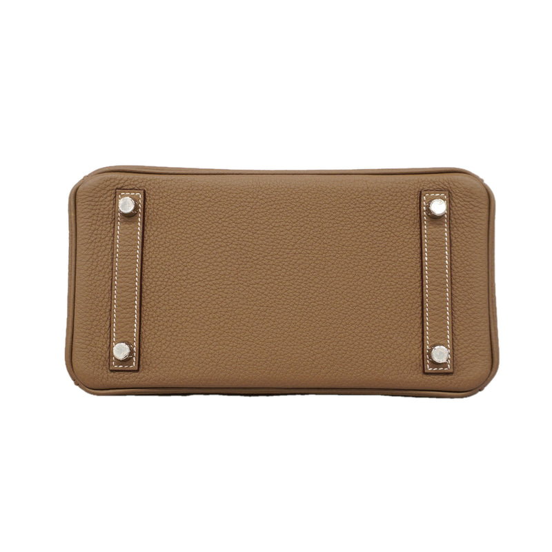 【6hc2607-g】エルメス ハンドバッグ バーキン25 トゴ エトゥープ シルバー金具 B刻印【中古】レディース