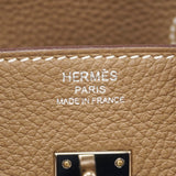 【6hc2607-g】エルメス ハンドバッグ バーキン25 トゴ エトゥープ シルバー金具 B刻印【中古】レディース