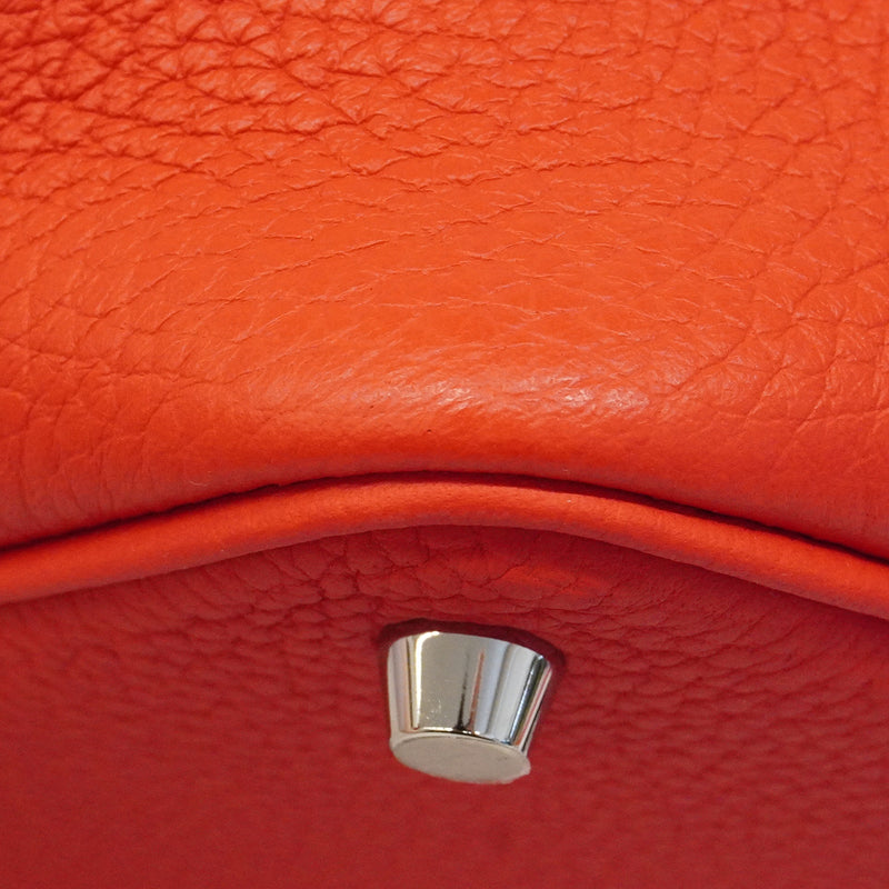 【6hc2611】エルメス ハンドバッグ ピコタンロックPMタッチ トリヨンクレマンス スイフト ルージュトマト/ローズエグランタイン シルバー金具 X刻印【中古】レディース