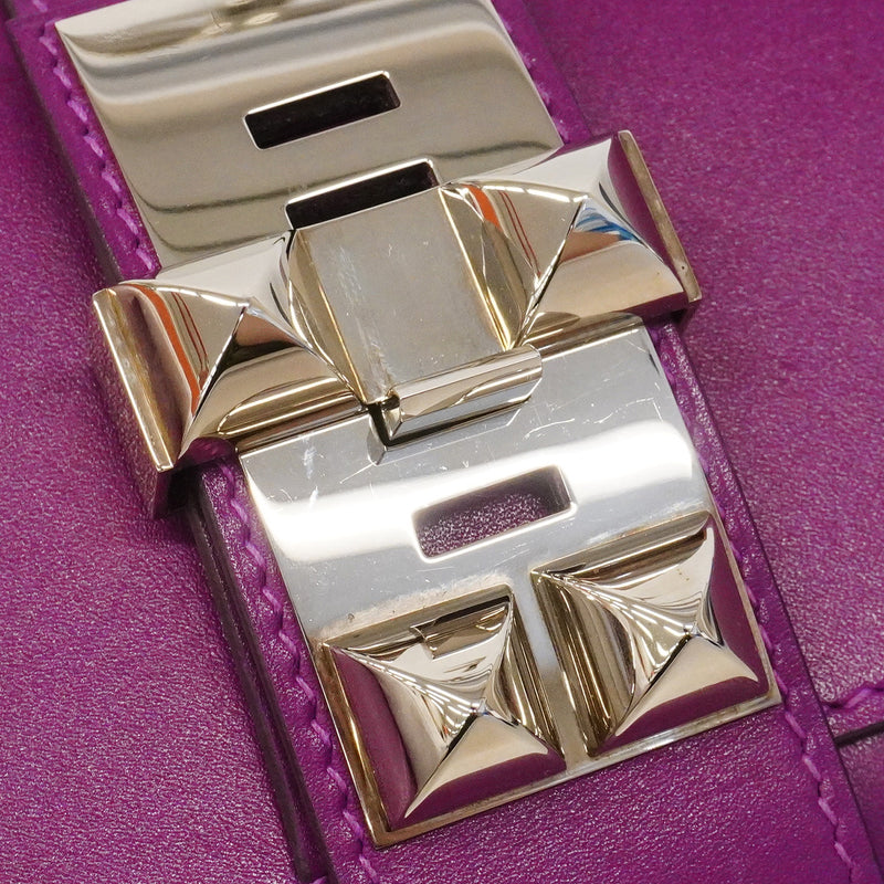 【6hc2612】エルメス クラッチバッグ ポシェットメドール タデラクト ヴィオレ シルバー金具 X刻印【中古】レディース