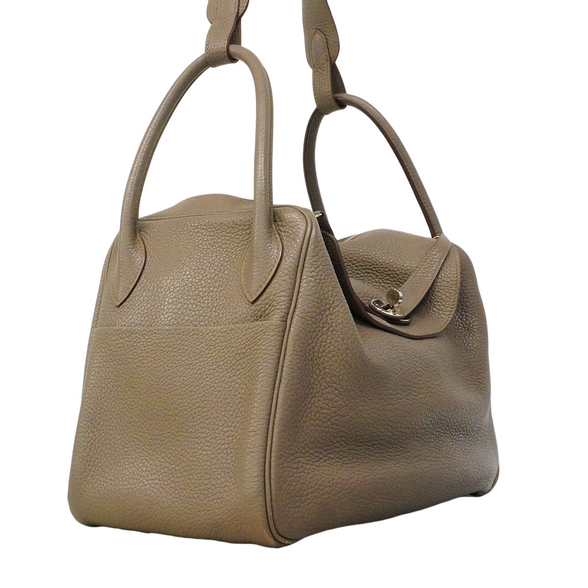 【6hc2614】エルメス ハンドバッグ リンディ34 トリヨンクレマンス エタン シルバー金具 □O刻印 2wayバッグ【中古】レディース