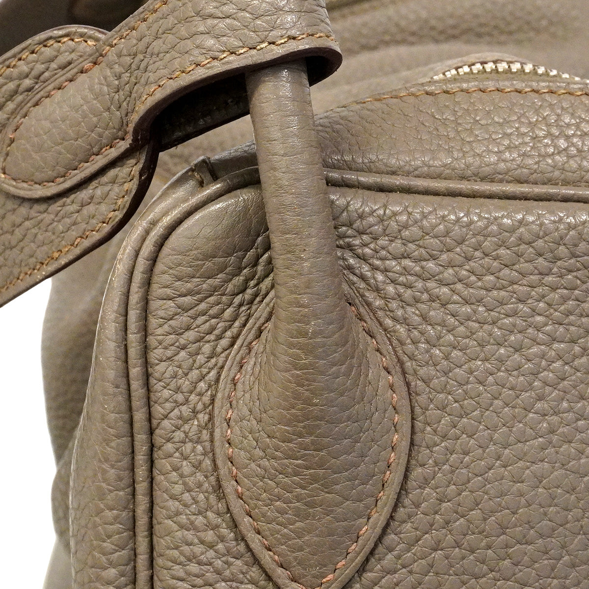 【6hc2614】エルメス ハンドバッグ リンディ34 トリヨンクレマンス エタン シルバー金具 □O刻印 2wayバッグ【中古】レディース