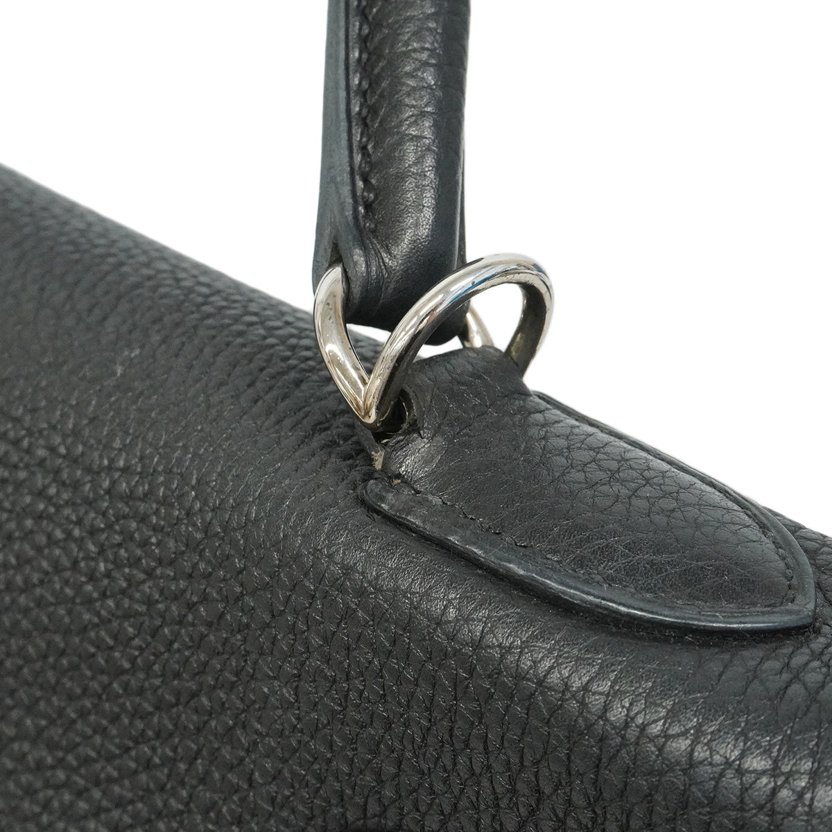 【6hc2623】エルメス ハンドバッグ ケリー32 トゴ ブラック シルバー金具 □M刻印 2wayバッグ【中古】レディース