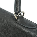 【6hc2623】エルメス ハンドバッグ ケリー32 トゴ ブラック シルバー金具 □M刻印 2wayバッグ【中古】レディース