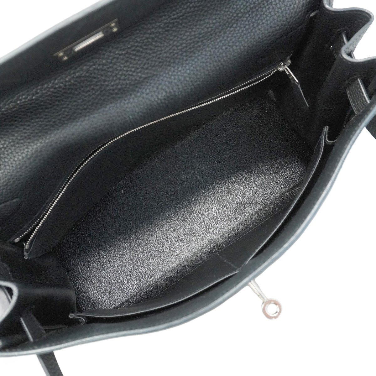 【6hc2623】エルメス ハンドバッグ ケリー32 トゴ ブラック シルバー金具 □M刻印 2wayバッグ【中古】レディース