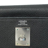 【6hc2623】エルメス ハンドバッグ ケリー32 トゴ ブラック シルバー金具 □M刻印 2wayバッグ【中古】レディース