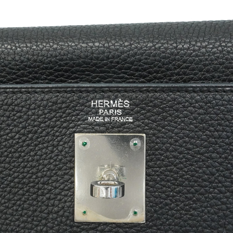 【6hc2623】エルメス ハンドバッグ ケリー32 トゴ ブラック シルバー金具 □M刻印 2wayバッグ【中古】レディース